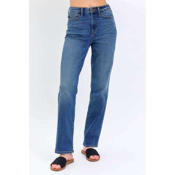 JUDY BLUE Denim - NEW JUDY BLUE hi-waist straight fit jean in medium wash